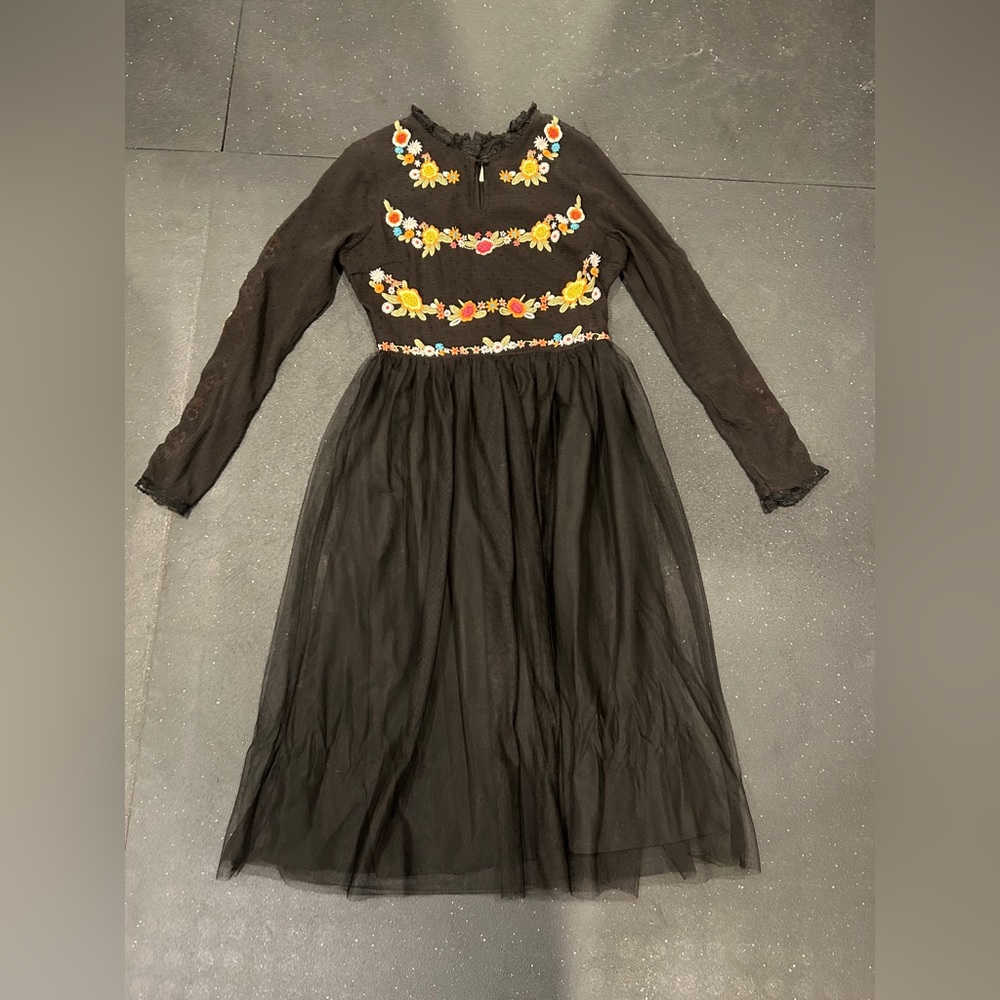 ModCloth medium black floral dress